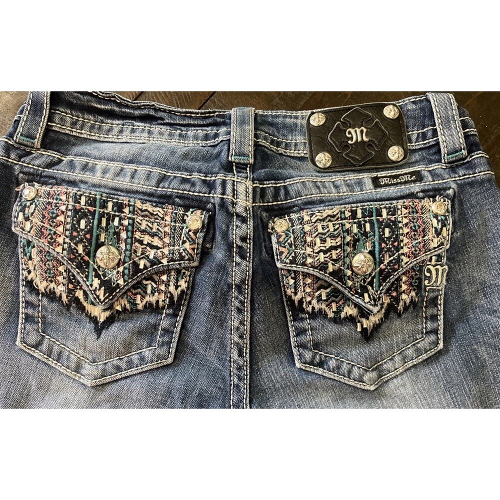 Miss Me Jeans Women’s Size 29 Low Rise Bootcut Embellished Rhinestone Y2K